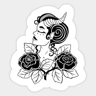 Roses and Demon Sticker